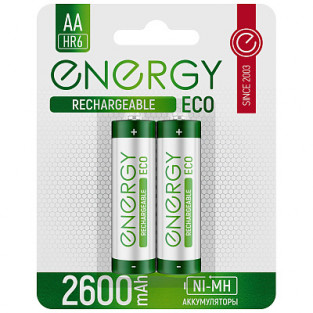Аккумулятор ENERGY Eco NIMH-2600-HR6/2B (АА)