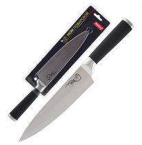 Нож нержавеющая сталь MALLONY с прорезиненной рукояткой MAL-01RS поварской, 20 см