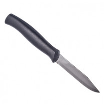 Нож нержавеющая сталь TRAMONTINA Athus овощной 8см, чёрная ручка 23080/003 (871-160) (12)